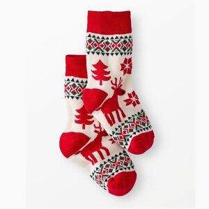 NEW Hanna Andersson Dear Deer Holiday Crew Unisex Toddler Kids Boys Girls Socks
